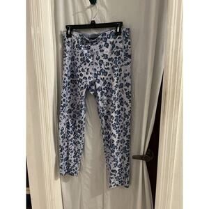 Calvin Klein Performance Wicking Blue Camo Leggings Media Pockets Sz Xl